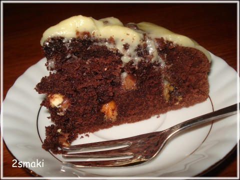 Wielka muffina czekoladowa jako tort urodzinowy Klary
