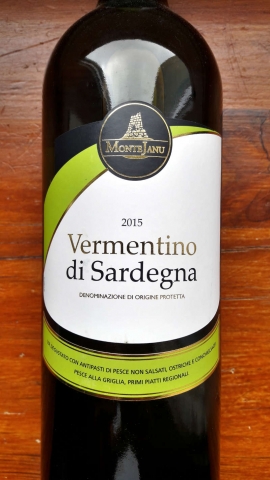 Monte Janu Vermentino di Sardegna 2015