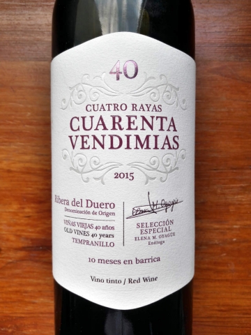 Cuatro Rayas Cuarenta Vendimias Tempranillo 2015