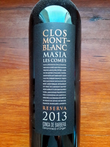 Clos Mont-Blanc Masia Les Comes Reserva