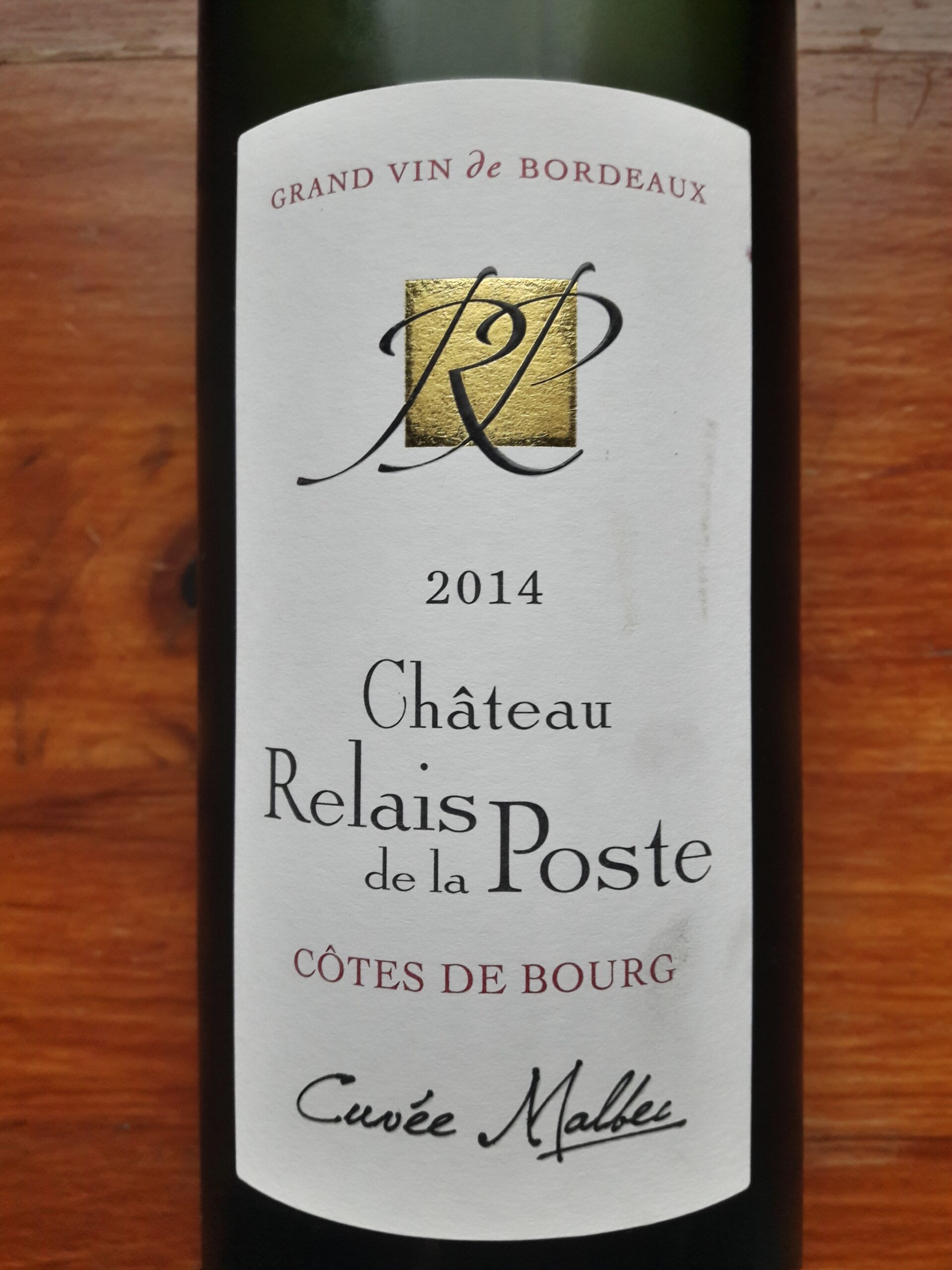 Château Relais de la Poste Côtes de Bourg Cuvée Malbec 2014