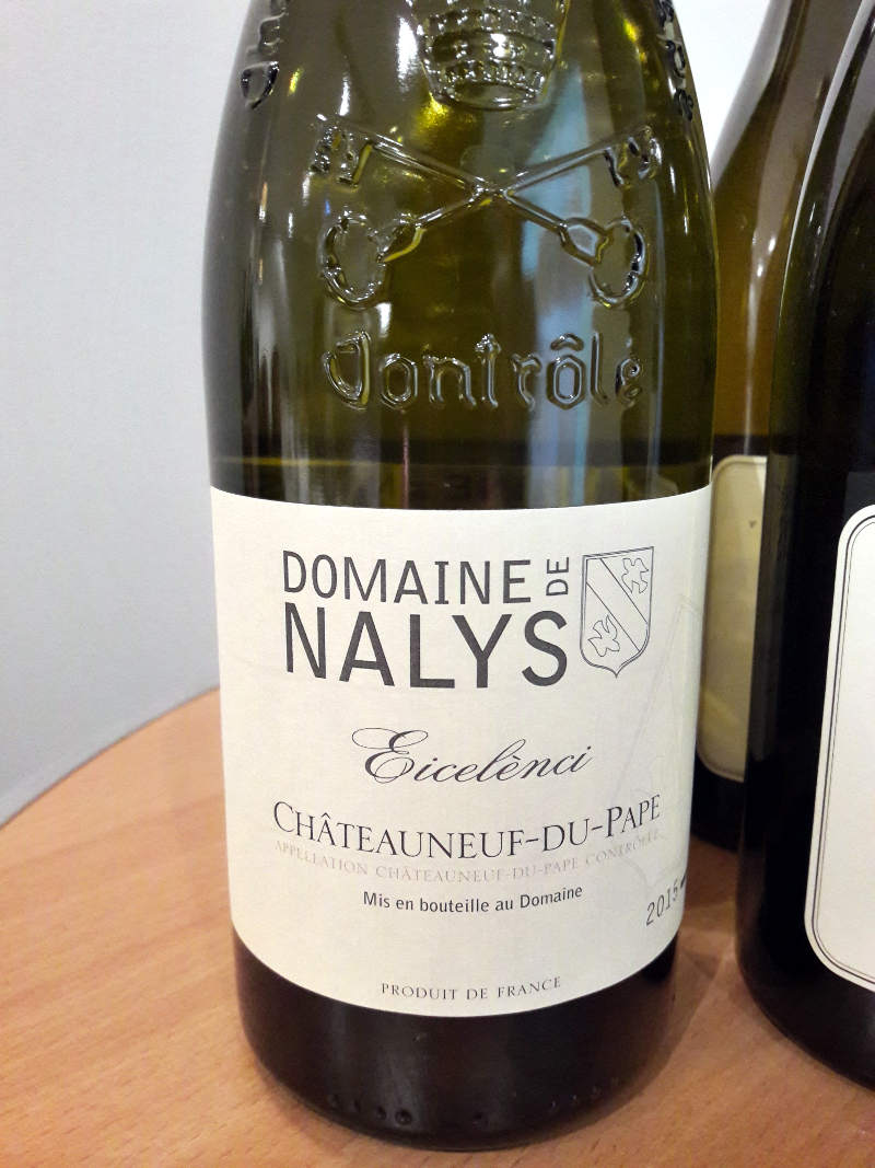 Domaine Nalys Chateauneuf du Pape Blanc Cuvee Eicelenci 2015