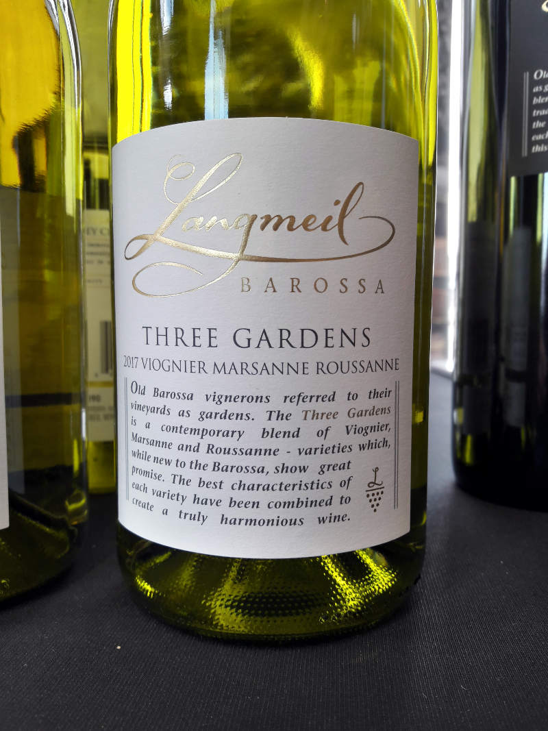 Langmeil Three Gardens Viognier Marsanne Roussanne 2017